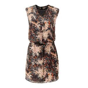 Karen Zambos Black Multicolor Abstract Colton Shirt Dress - Size‎ Medium $150